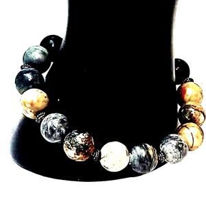 Natural Semi-Precious Jasper Stones Bracelet
